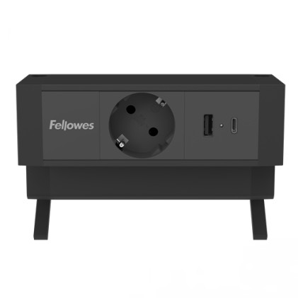 Fellowes 100137172 prolunghe e multiple 2 m 1 presa(e) AC Interno Nero