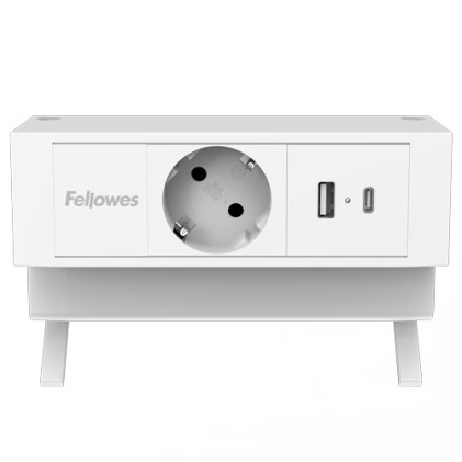 Fellowes 100137173 prolunghe e multiple 2 m 1 presa(e) AC Interno Bianco