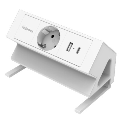 Fellowes 100137173 prolunghe e multiple 2 m 1 presa(e) AC Interno Bianco