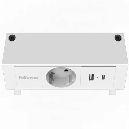Fellowes 100137173 prolunghe e multiple 2 m 1 presa(e) AC Interno Bianco