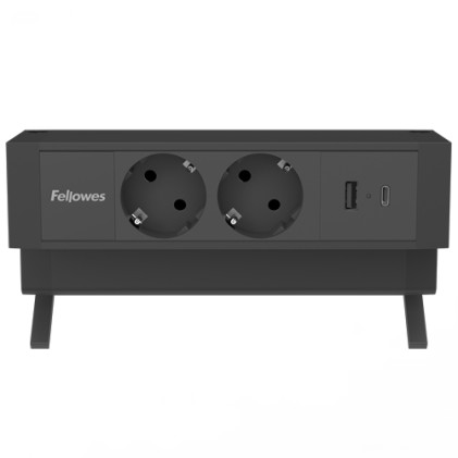 Fellowes 100137182 prolunghe e multiple 2 m 2 presa(e) AC Interno Nero