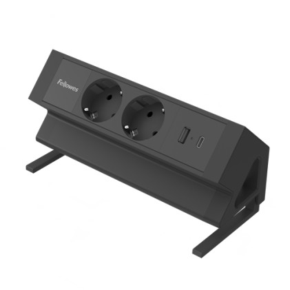 Fellowes 100137182 prolunghe e multiple 2 m 2 presa(e) AC Interno Nero