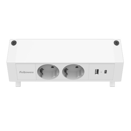 Fellowes 100137183 prolunghe e multiple 2 m 2 presa(e) AC Interno Bianco
