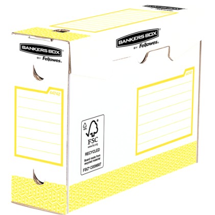 Fellowes 4474202 scatola per la conservazione di documenti Carta Bianco, Giallo