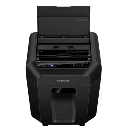Distruggidocumenti automatico Fellowes AutoMax 80M Mini Cut - Alimentazione automatica 80 fogli - Slot manuale 8 fogli - 17L