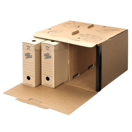 Fellowes Loeffs Confezione da 15 Contenitori per File Jumbo Plus - Colore Marrone