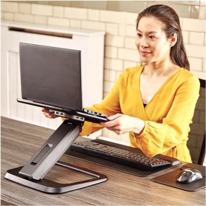 Fellowes 8064301 supporto per notebook Supporto per computer portatile Nero 48,3 cm (19")