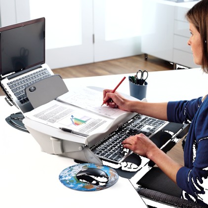 Fellowes Easy Glide porta documenti Nero, Grigio