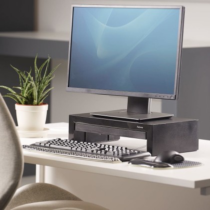 Fellowes 9653401 tappetino per mouse Nero, Bianco