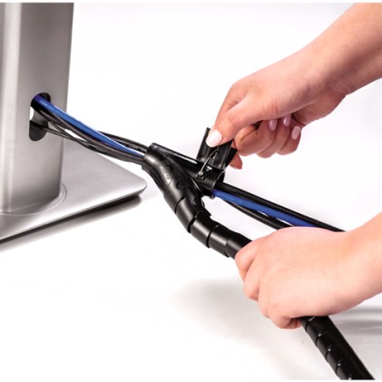 Fellowes CableZip Scrivania Guaina intrecciata per cavi Nero 1 pz