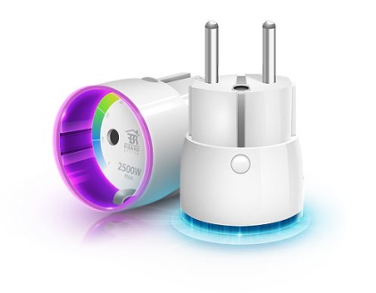 Wall Plug Presa Fibaro Schuko Contr Ollo Carico - Ghiera Led Rgb