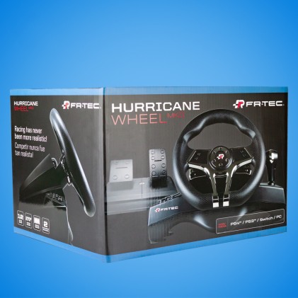 FR-TEC Hurricane MKII Nero Sterzo + Pedali Nintendo Switch, PC, PlayStation 4, Playstation 3