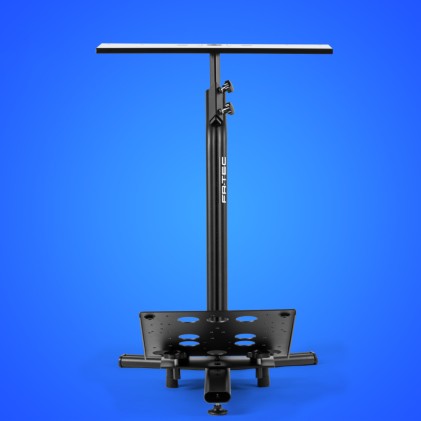 FR-TEC Struttura in Metallo per Volante e Cambio - Doppio Punto di Fissaggio - Altezza e Distanza Regolabili - Antiscivolo - Montaggio Facile - Colore Nero