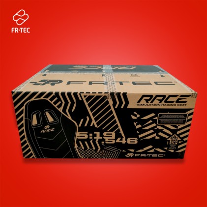 Sedile da corsa FR-TEC Sedile simulatore di gara - Sedile avvolgente - Schienale 81 cm - Inclinazione fino a 135&deg; - Base volante 45x22 cm - Struttura regolabile - Cuscinetti antiscivolo - Base pedali regolabile - Colore nero