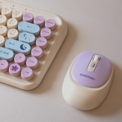 TANOOKI TNK4001 tastiera Mouse incluso Casa USB + Bluetooth QWERTY Inglese, Spagnolo Crema