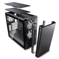 Case Midi Fractal Design Define S2 Tempered Glass - Black/wei