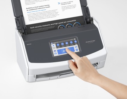 ORIGINALE Fujitsu nero / Bianco A03770-B401 40ppm/80ipm A4 Duplex ADF Touchscreen Wi-Fi USB3.2 LED Desktop Scanner.