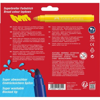 Faber-Castell Jumbo marcatore Multicolore 12 pz