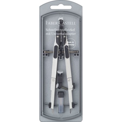 Faber-Castell 174014 compasso Nero, Acciaio inox 1 pz