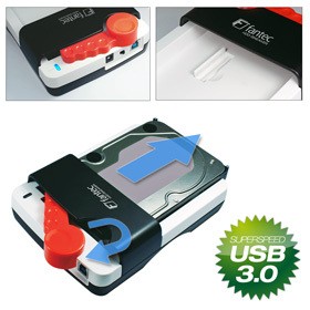 Fantec HDD-Sneaker USB3.0 Docking Station per Dischi Sata da 2,5" e 3,5"