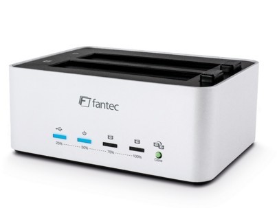 FANTEC AluDOCK 2X Docking Station per dischi SATA da 3,5 e 2,5" connessione USB 3.0