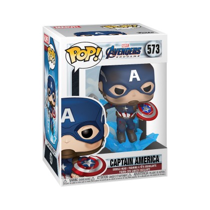 FUNKO POP Marvel: Endgame- Capt A w/Broken Shield & Mjolnir