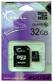 G.SKILL memory card Micro SDHC 32GB Class 10 UHS-1 + adapter