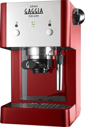 Gaggia Grangaggia Deluxe RI8425/22 Macchina da Caff&egrave; Cialde 44mm/Macinato Red/Inox