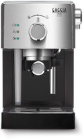 Gaggia Viva Deluxe RI8435/11 Macchina da Caff&egrave; Cialde 44mm/Macinato Black/Inox
