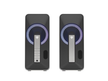 GENESIS Helium 100 BT RGB set di altoparlanti 10 W PC/PC portatile Nero, Argento 2.0 canali Bluetooth