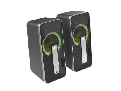 GENESIS Helium 100 BT RGB set di altoparlanti 10 W PC/PC portatile Nero, Argento 2.0 canali Bluetooth