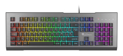 GENESIS Rhod 500 RGB tastiera Gaming USB QWERTY Spagnolo Nero, Grigio