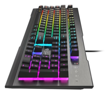 GENESIS Rhod 500 RGB tastiera Gaming USB QWERTY Spagnolo Nero, Grigio