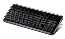 Genius Tastiera Slimstar 330 Con Comandi Touch Multimediale Red Light