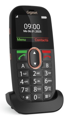 Gigaset GL695 5,87 cm (2.31") 113 g Nero Telefono per anziani