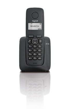 Gigaset A116 Telefono DECT Identificatore di chiamata Nero