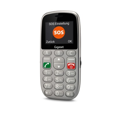 Gigaset GL390 5,59 cm (2.2") 88 g Grigio Telefono per anziani