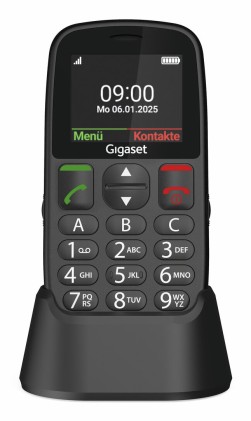 Gigaset GL395 5,59 cm (2.2") 90 g Nero Telefono per anziani