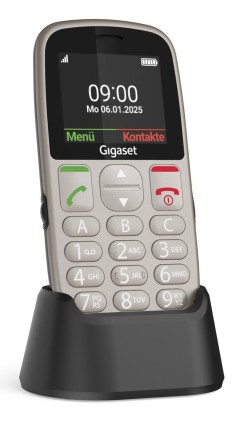 Gigaset GL395 5,59 cm (2.2") 90 g Grigio Telefono per anziani