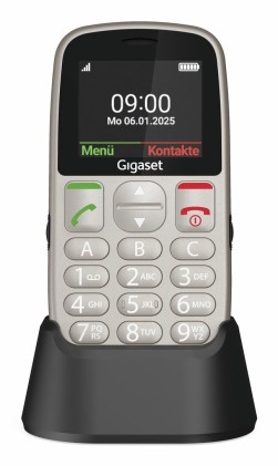 Gigaset GL395 5,59 cm (2.2") 90 g Grigio Telefono per anziani