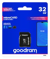 GOODRAM memory card Micro SDHC 32GB Class 10 UHS-I + Adapter