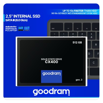Ssd 2,5 512Gb Sata Iii Cx400 Goodram R/W 550/500 Mb/S