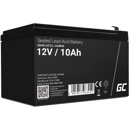 GREEN CELL Battery AGM VRLA 12V 10Ah