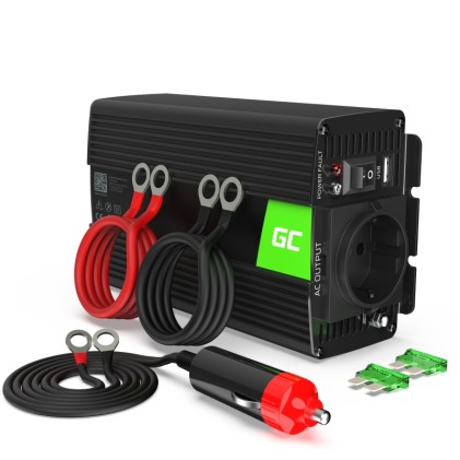 GREEN CELL Car Power Inverter Converter 24V to 230V 300W/600W