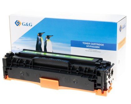 Toner G&G Hp Cc530A/Ce410X/Cf380X K Crg118Bk/Crg718Bk/Crg318Bk 3500 Pag