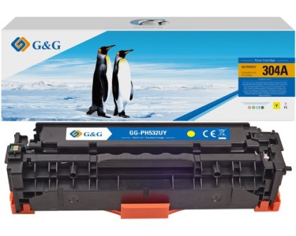 Toner G&G Hp Cc532A/Ce412A/Cf382A Y Crg118Y/Crg718Y/Crg318Y 2800 Pag