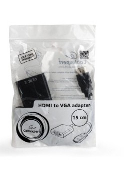 Gembird A-HDMI-VGA-04 cavo e adattatore video 0,15 m VGA (D-Sub) HDMI tipo A (Standard) Nero