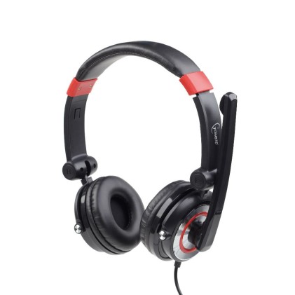 Headset GEMBIRD 5.1 Surround MHS-5.1-001 black /rot