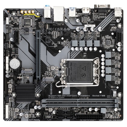 GIGABYTE B760M H DDR4 Scheda Madre - Supporta CPU Intel Core di 14a Generazione, 6+1+1 Fasi VRM Digitale, fino a 3200MHz DDR4 (OC), 2xPCIe 4.0 M.2, GbE LAN, USB 3.2 Gen1
