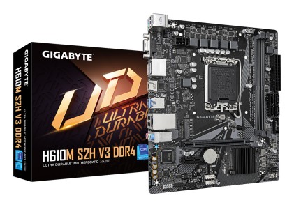GIGABYTE H610M S2H V3 DDR4 Scheda madre - Supporta processori Intel Core 14th CPUs, 4+1+1 Hybrid Digital VRM, up to 3200MHz DDR4, 1xPCIe 3.0 M.2, GbE LAN , USB 3.2 Gen 1